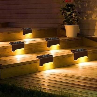 Solar Stair Lights : Auto Light Up In The Dark